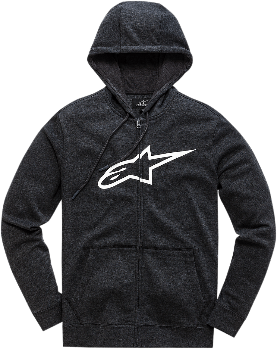 Alpinestars Ageless II Zip Hoodie in Black and White, Size XL - Part Number 1038530521020XL - Kelly Motorsports