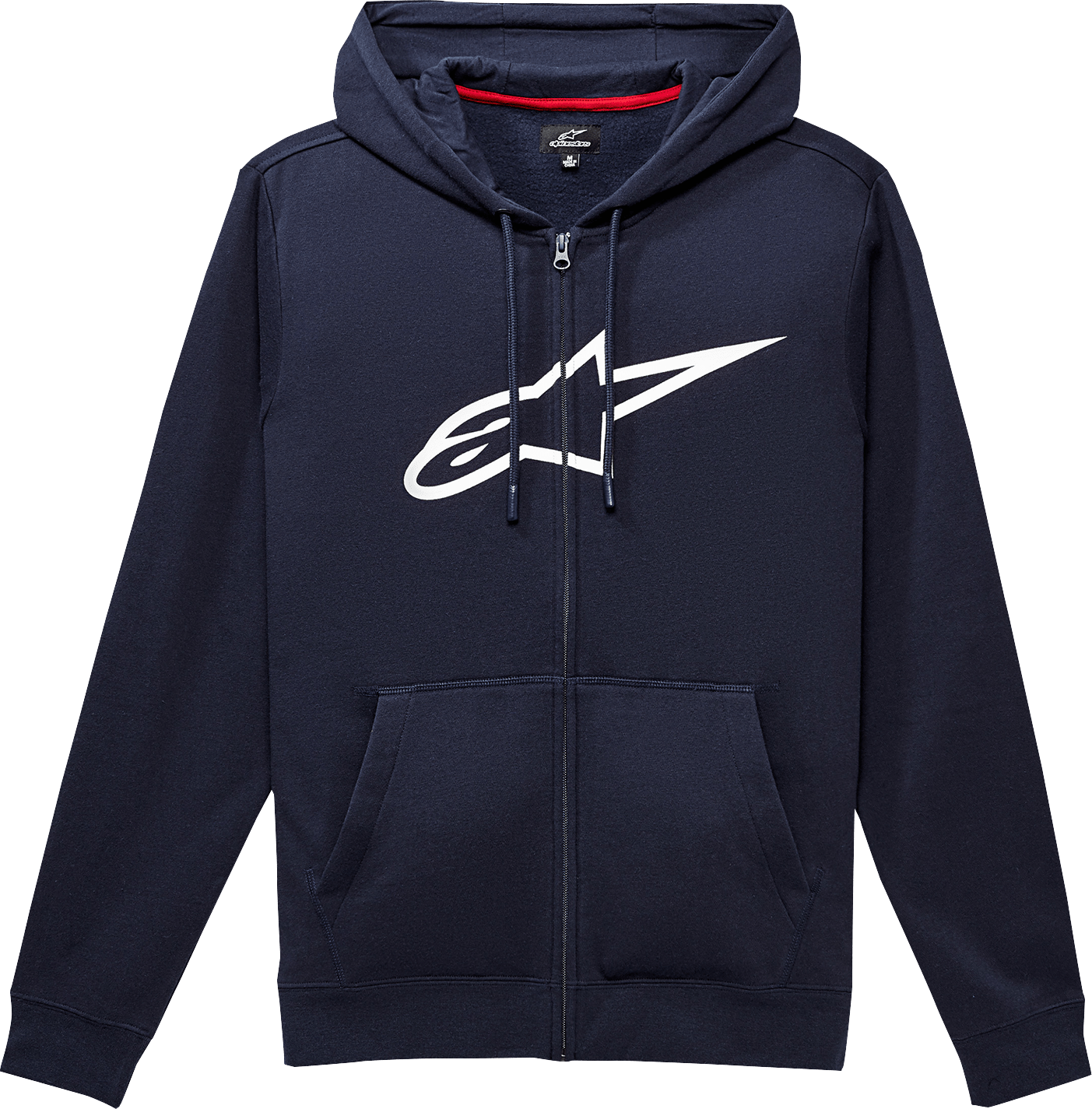 Alpinestars Ageless II Zip Hoodie - Navy/White, Size Large (Part Number 1038530527020L) - Kelly Motorsports