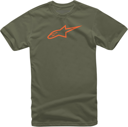 Alpinestars Ageless T-Shirt 2XL - Military Orange with Front Logo Graphic - Kelly Motorsports