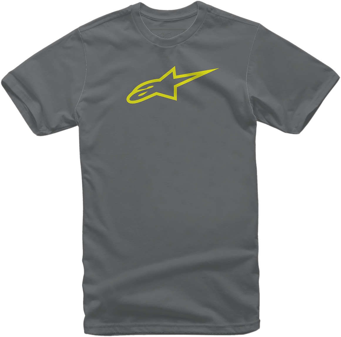 Alpinestars Ageless T-Shirt - Charcoal and Hi-Vis Yellow, Size XL - Kelly Motorsports