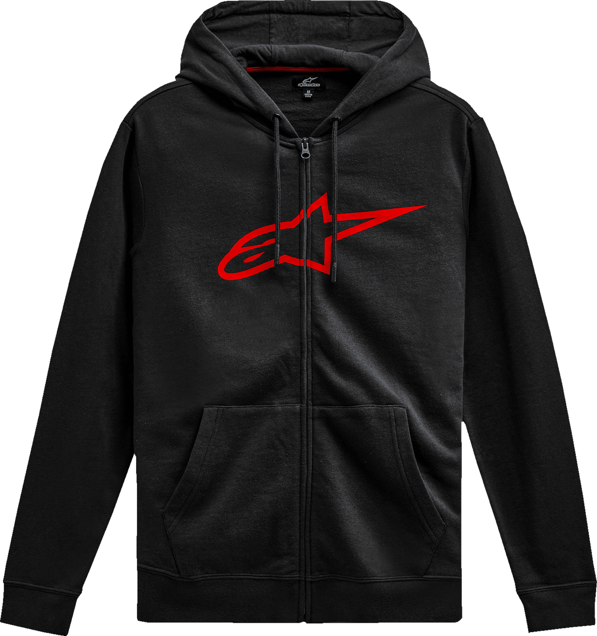 Alpinestars Ageless V3 Zip Hoodie – Black/Red, Medium, Part Number 1244-51490-1030-M - Kelly Motorsports