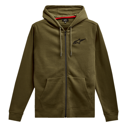 Alpinestars Ageless Zip Hoodie - Military/Black, Medium - 1212536006910M - Kelly Motorsports