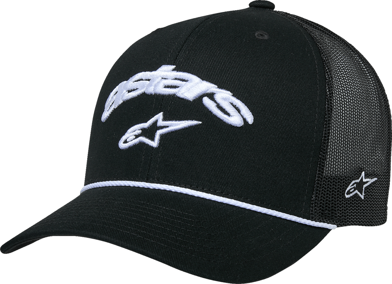 Alpinestars Agree Trucker Hat - Black/Black (Part Number 1235-81460-1010-OS) - Kelly Motorsports