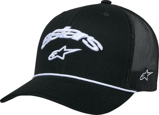 Alpinestars Agree Trucker Hat - Black/Black (Part Number 1235-81460-1010-OS) - Kelly Motorsports