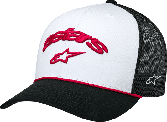 Alpinestars Agree Trucker Hat - White/Black (Part 1235-81460-2010-OS) - Kelly Motorsports