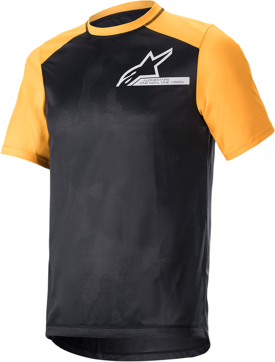 Alpinestars Alps 4.0 V2 Short-Sleeve Jersey - Black/Tangerine/White - Large - Kelly Motorsports
