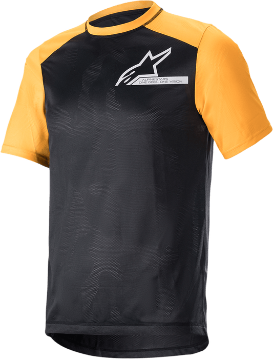 Alpinestars Alps 4.0 V2 Short-Sleeve Jersey - Black/Tangerine/White - Large - Kelly Motorsports