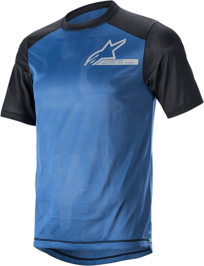ALPINESTARS Alps 4.0 V2 Short-Sleeve Jersey - Blue/Black/Light Gray, Large - Kelly Motorsports