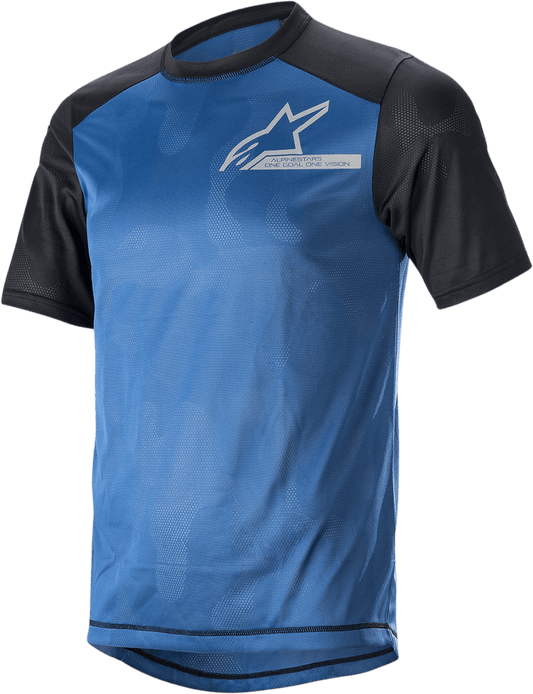 Alpinestars Alps 4.0 V2 Short-Sleeve Jersey XL by Alpinestars - Blue/Black/Light Gray, Part 1765922-7318 - Kelly Motorsports