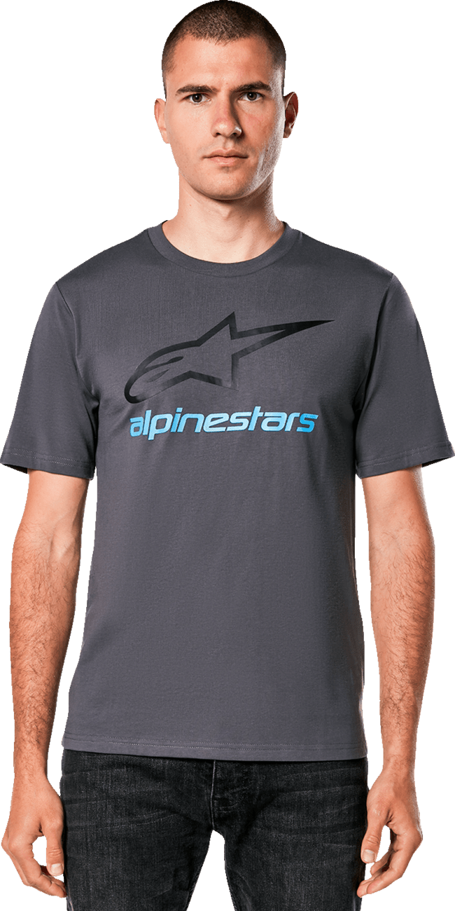Alpinestars Always 2.0 CSF T-Shirt - Charcoal, Black & Blue, 2XL - Part Number 1214-73106-1818-2X - Kelly Motorsports
