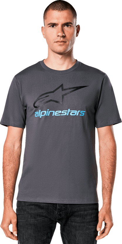 Alpinestars Always 2.0 CSF T-Shirt - Charcoal/Black/Blue, XL - Part Number 1214-73106-1818-XL - Kelly Motorsports