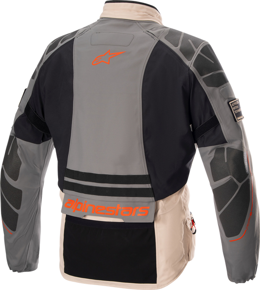 Alpinestars AMT - 10R Drystar® XF Waterproof Motorcycle Jacket - Small, Fur Gray/Pale Brown/Spicy Orange - Kelly Motorsports