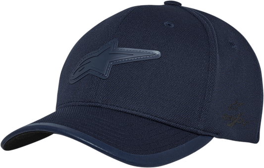 Alpinestars Astound Tech Hat Navy Large/XL - Breathable Performance Cap with Embossed Logo - Kelly Motorsports