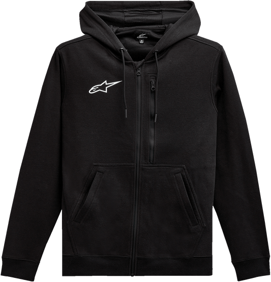 Alpinestars Asymmetrical Zip-up Hoodie in Black (Part No. 12135103010XL) - Kelly Motorsports