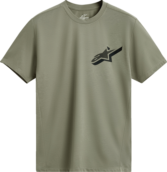 Alpinestars Attrition Performance T-Shirt - Light Green/Black XL - Sustainable Wicking Fabric - Kelly Motorsports