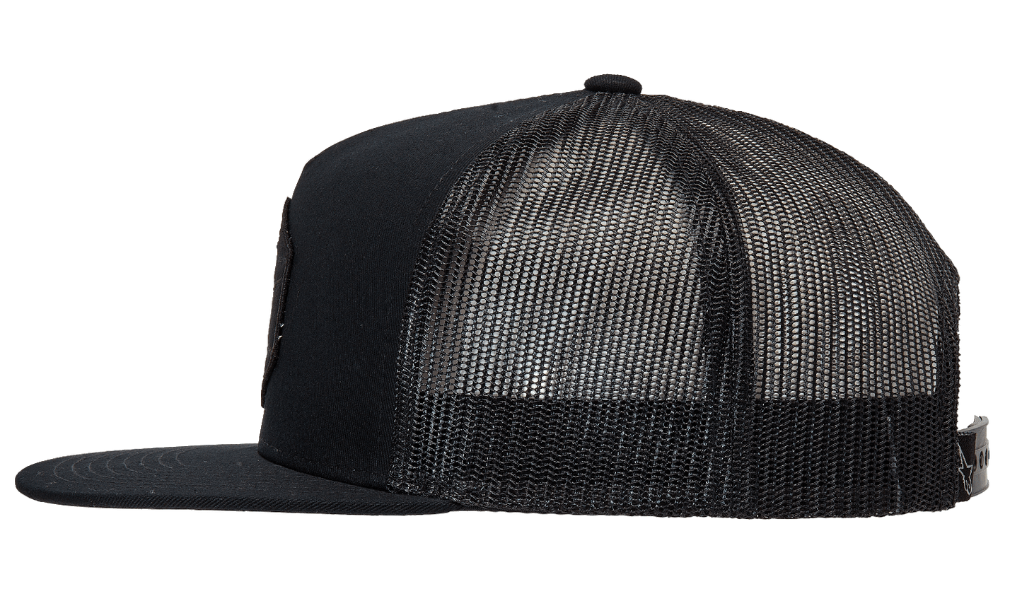 Alpinestars Bolt Trucker Hat - Black/Black, One Size, Part Number 1213810141010OS - Kelly Motorsports