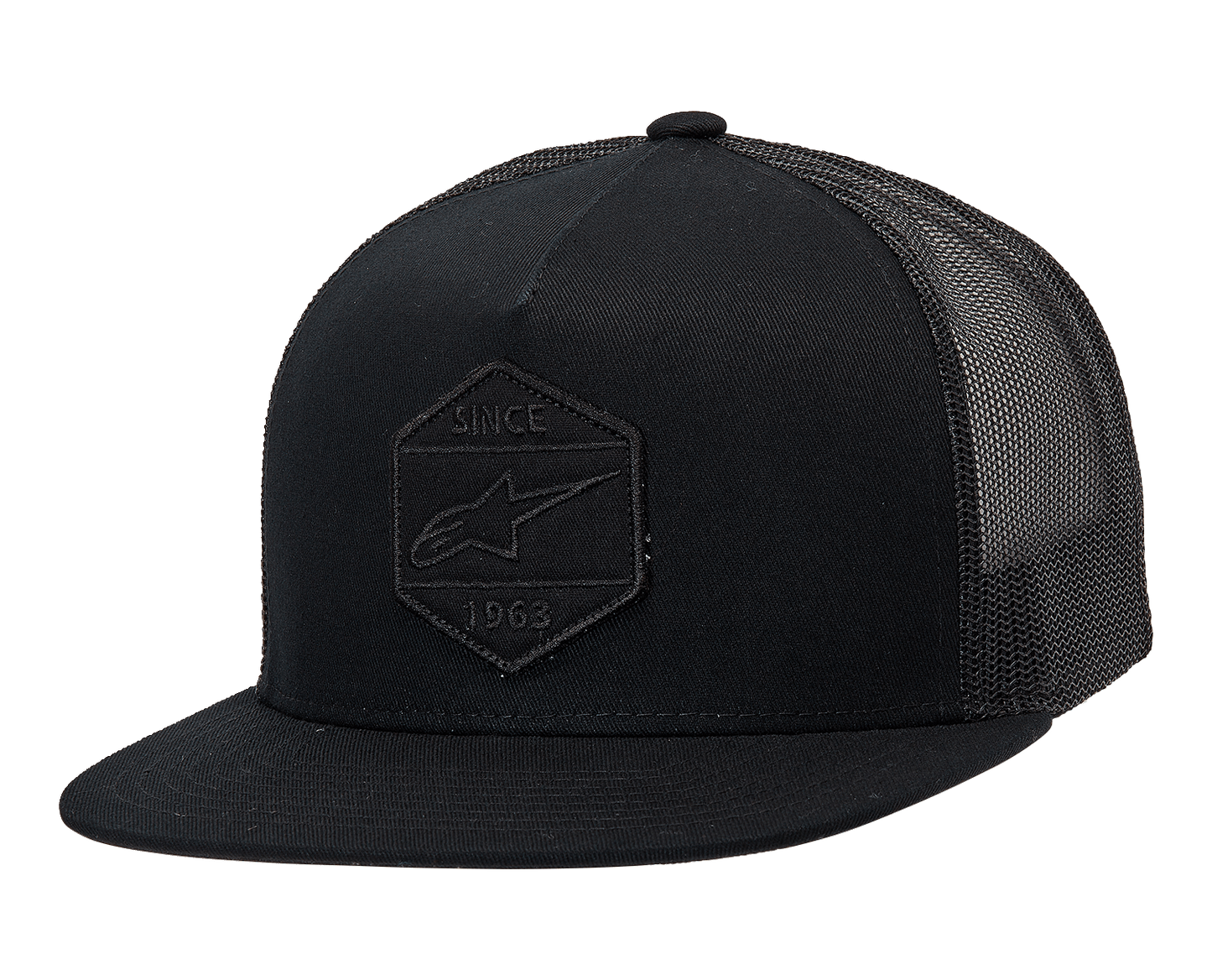 Alpinestars Bolt Trucker Hat - Black/Black, One Size, Part Number 1213810141010OS - Kelly Motorsports