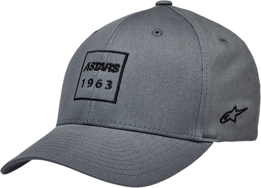 Alpinestars Boxed Hat Charcoal Small/Medium - Classic Flex Back with Embroidery - Kelly Motorsports