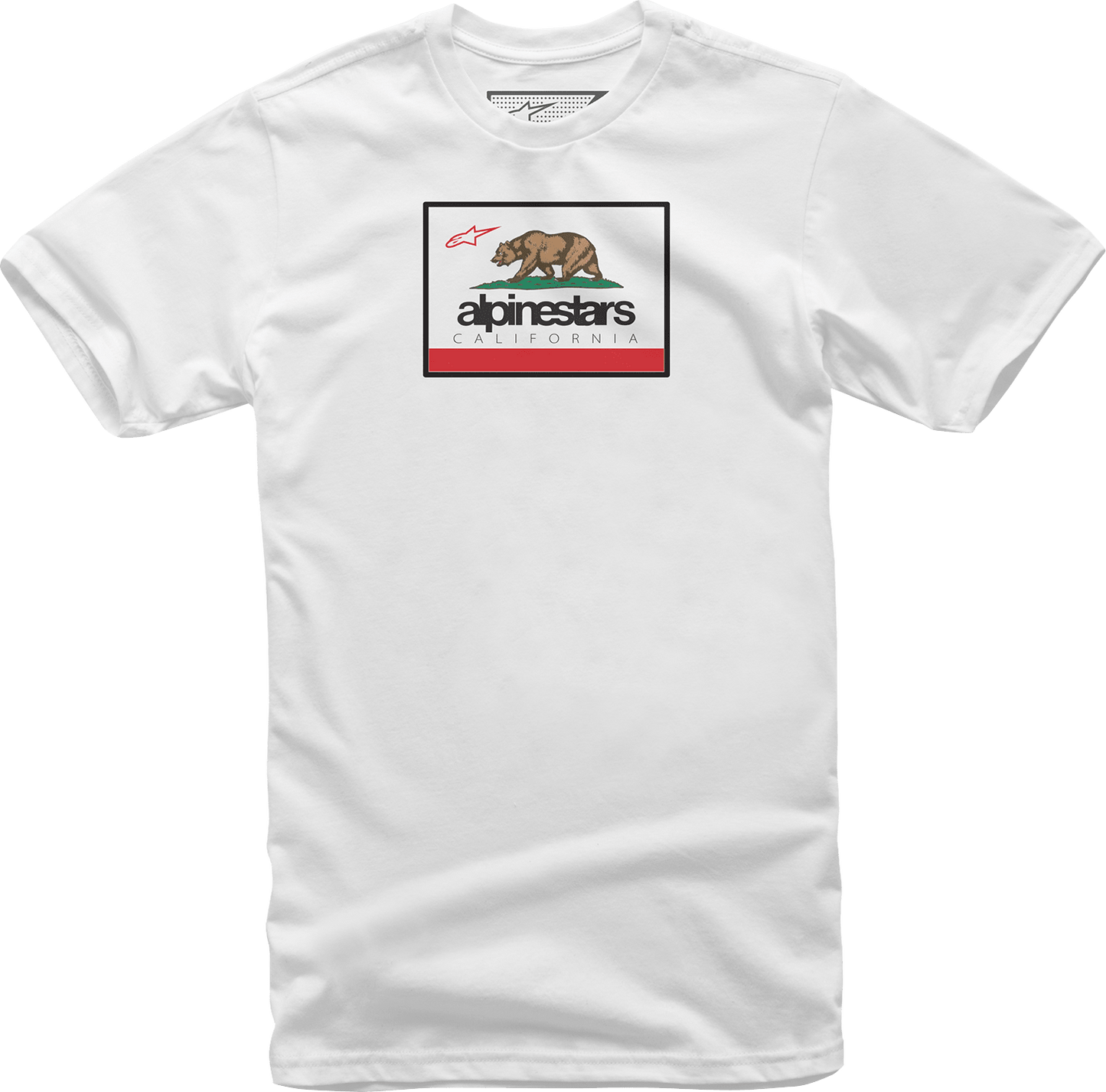 Alpinestars Cali 2.0 T-Shirt - White - XL, Comfortable 100% Combed Cotton Graphic Tee - Kelly Motorsports