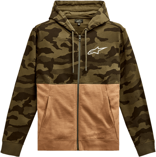 Alpinestars Camo Block Hoodie - Military/Sand, Medium (Part No. 1213510506923M) - Kelly Motorsports