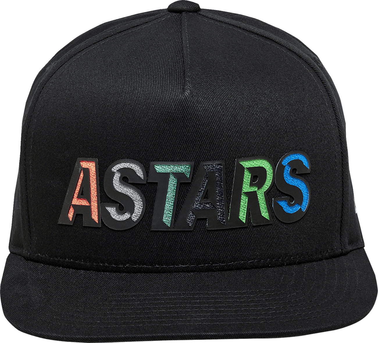 Alpinestars Candy Hat - Black, Structured Flat Bill Cap with Embroidery and Tiger Camo Ripstop Fabric - Kelly Motorsports