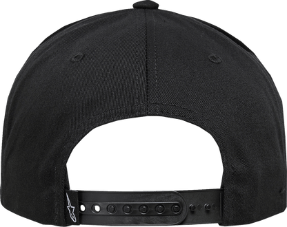 Alpinestars Candy Hat - Black, Structured Flat Bill Cap with Embroidery and Tiger Camo Ripstop Fabric - Kelly Motorsports