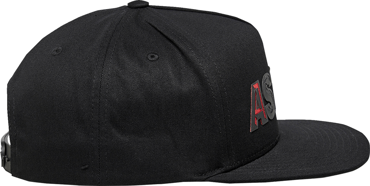 Alpinestars Candy Hat - Black, Structured Flat Bill Cap with Embroidery and Tiger Camo Ripstop Fabric - Kelly Motorsports