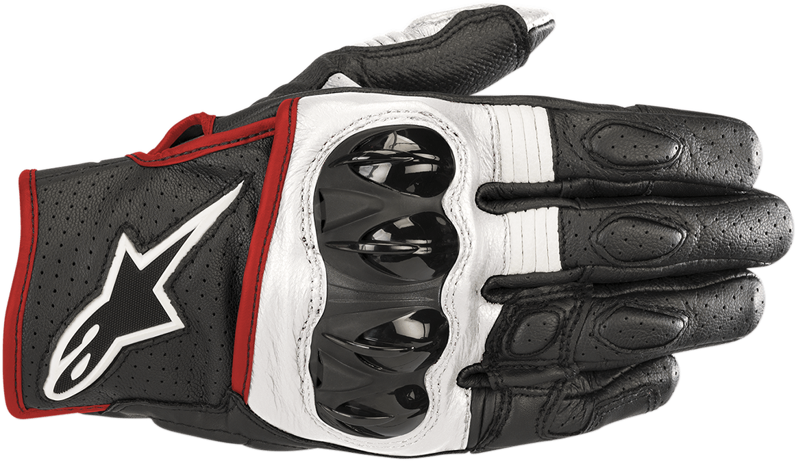 Alpinestars Celer V2 Gloves 3XL Black, White & Fluo Red - Model 3567018-1231-3X - Kelly Motorsports