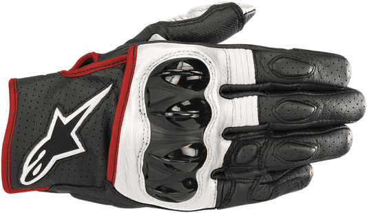 Alpinestars Celer V2 Gloves 3XL Black, White & Fluo Red - Model 3567018-1231-3X - Kelly Motorsports