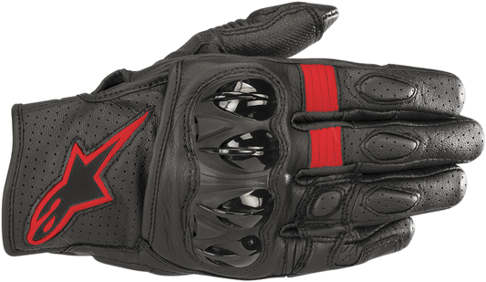 Alpinestars Celer V2 Gloves Black/Fluo Red 3XL - Durable, Breathable Motorcycle Gloves - Kelly Motorsports