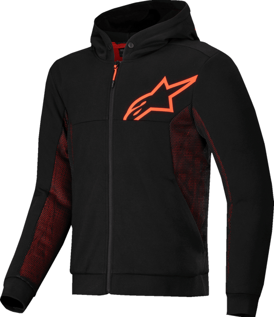 Alpinestars Chrome Air Sport Hoodie Black/Red Fluo 4200425-1030 - Kelly Motorsports