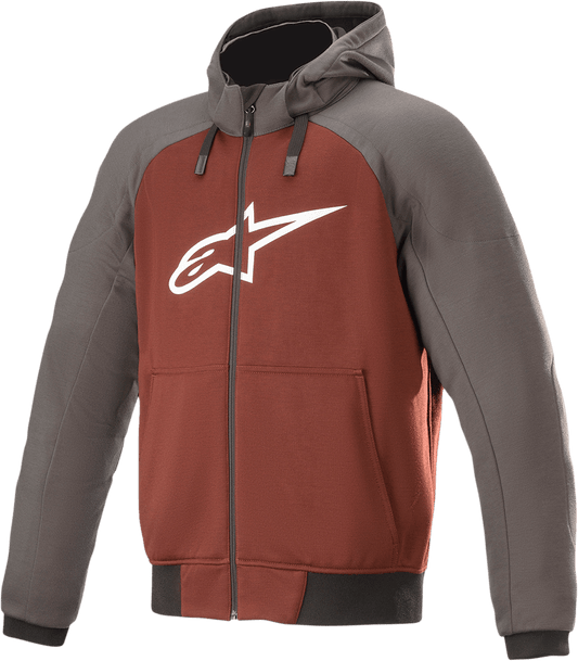 Alpinestars Chrome Hoodie 2XL Gray/Burnt Orange - Part 4200918-9134-2X - Kelly Motorsports