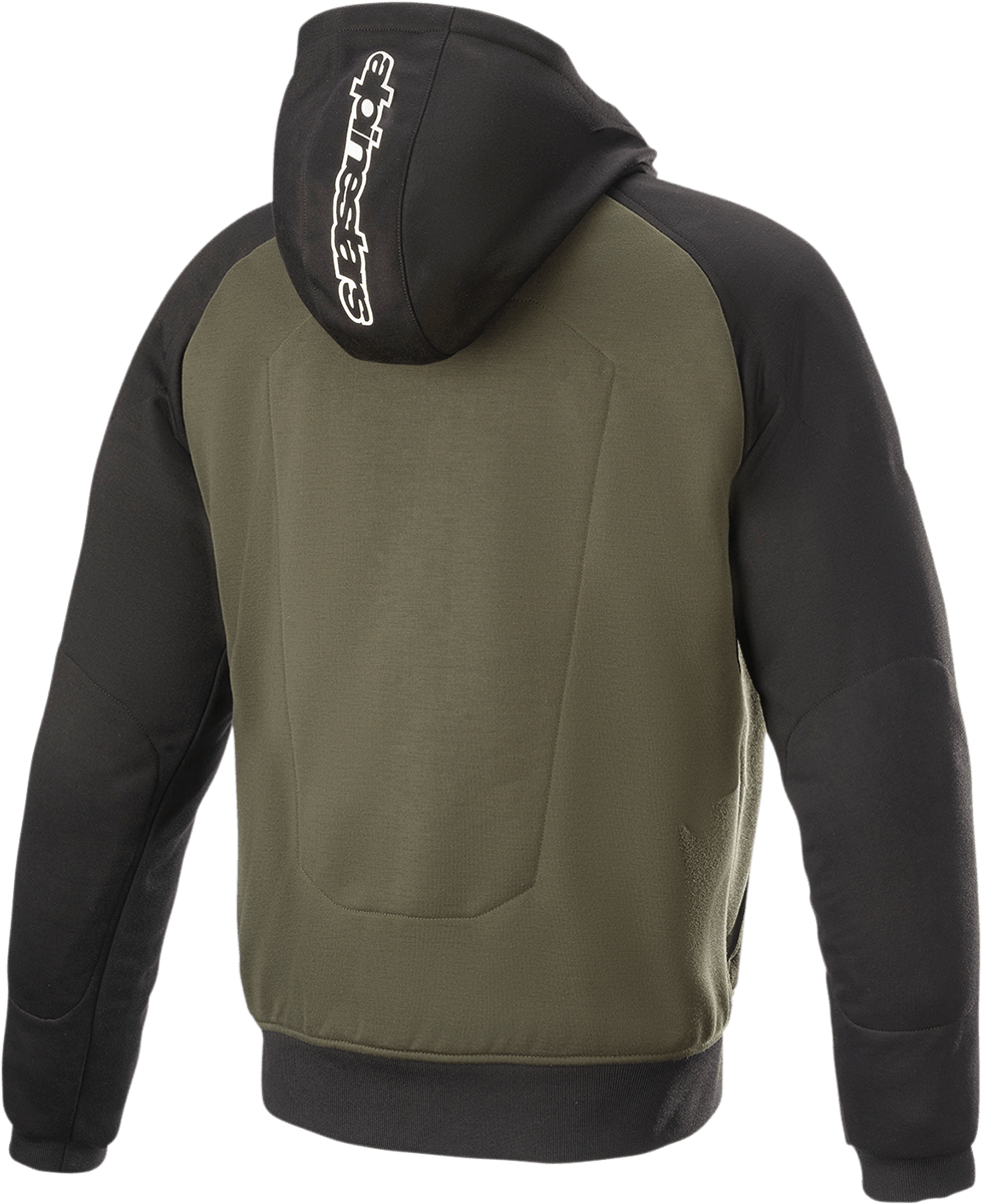 Alpinestars Chrome Hoodie 4XL Black/Green - Versatile Motorcycle Jacket with Impact Protection - Kelly Motorsports