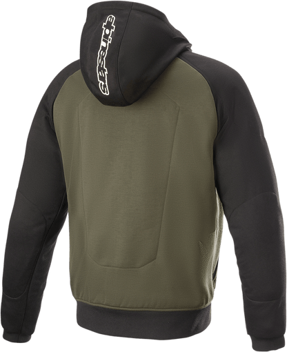 Alpinestars Chrome Hoodie 4XL Black/Green - Versatile Motorcycle Jacket with Impact Protection - Kelly Motorsports