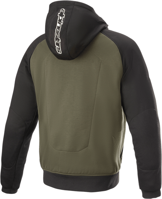 Alpinestars Chrome Hoodie 4XL Black/Green - Versatile Motorcycle Jacket with Impact Protection - Kelly Motorsports