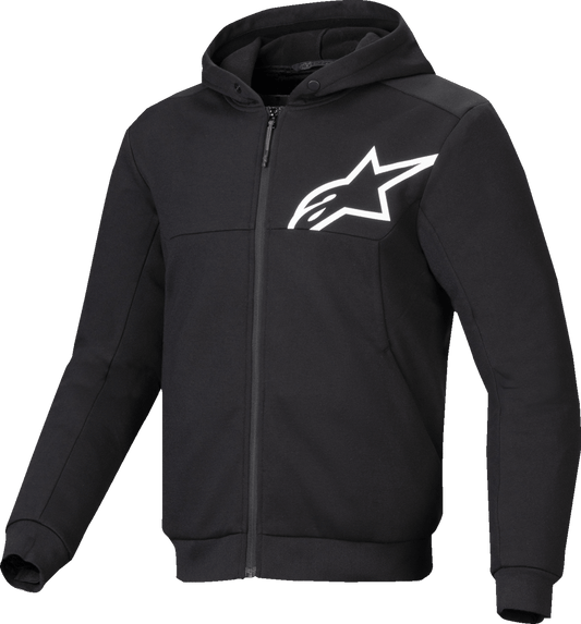 Alpinestars Chrome v2 Sport Hoodie Black/White 4200325-12 - Kelly Motorsports