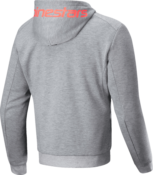 Alpinestars Chrome v2 Sport Hoodie Heather Gray/Red Fluo 4200325-9199 - Kelly Motorsports