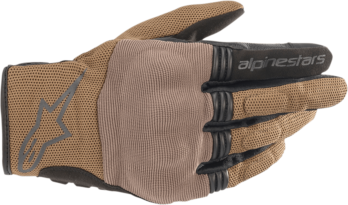 Alpinestars Copper Gloves Teak Small - Durable Motorcycle Gloves with Hard Knuckle Protection - Kelly Motorsports