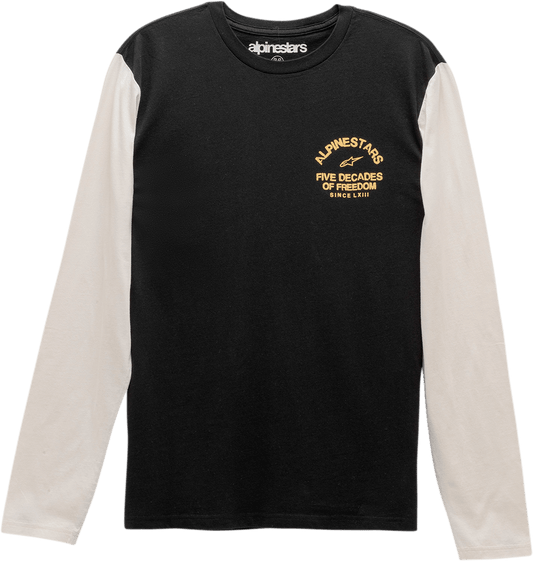 Alpinestars Decades Long-Sleeve T-Shirt in Black, Size XL - 12117400910XL - Kelly Motorsports