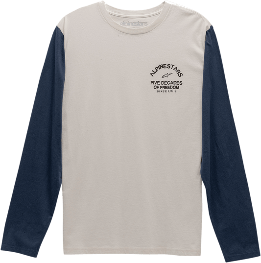 Alpinestars Decades Long-Sleeve T-Shirt - Natural, XL (Part Number 12117400991XL) - Kelly Motorsports
