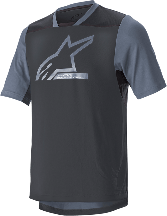 Alpinestars Drop 6.0 V2 Short-Sleeve Jersey Black XL - Breathable Enduro Riding Shirt with UV Protection - Kelly Motorsports