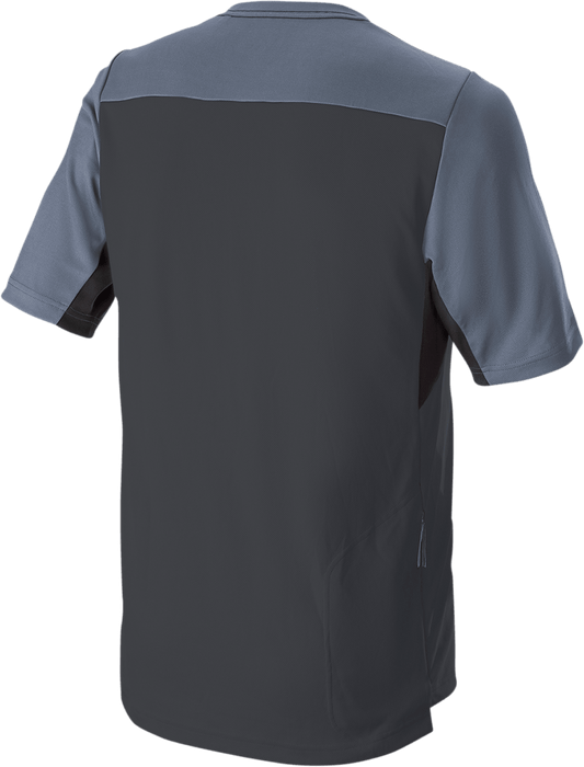 Alpinestars Drop 6.0 V2 Short-Sleeve Jersey Black XL - Breathable Enduro Riding Shirt with UV Protection - Kelly Motorsports