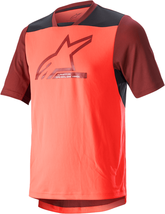 Alpinestars Drop 6.0 V2 Short-Sleeve Jersey - Coral/Black Medium (Part No. 1766322-3141-MD) - Kelly Motorsports