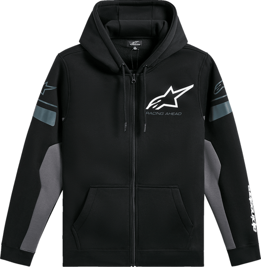 Alpinestars Esemex Zip Hoodie - Black and Charcoal, Medium - Part No. 1235-53200-1018-M - Kelly Motorsports