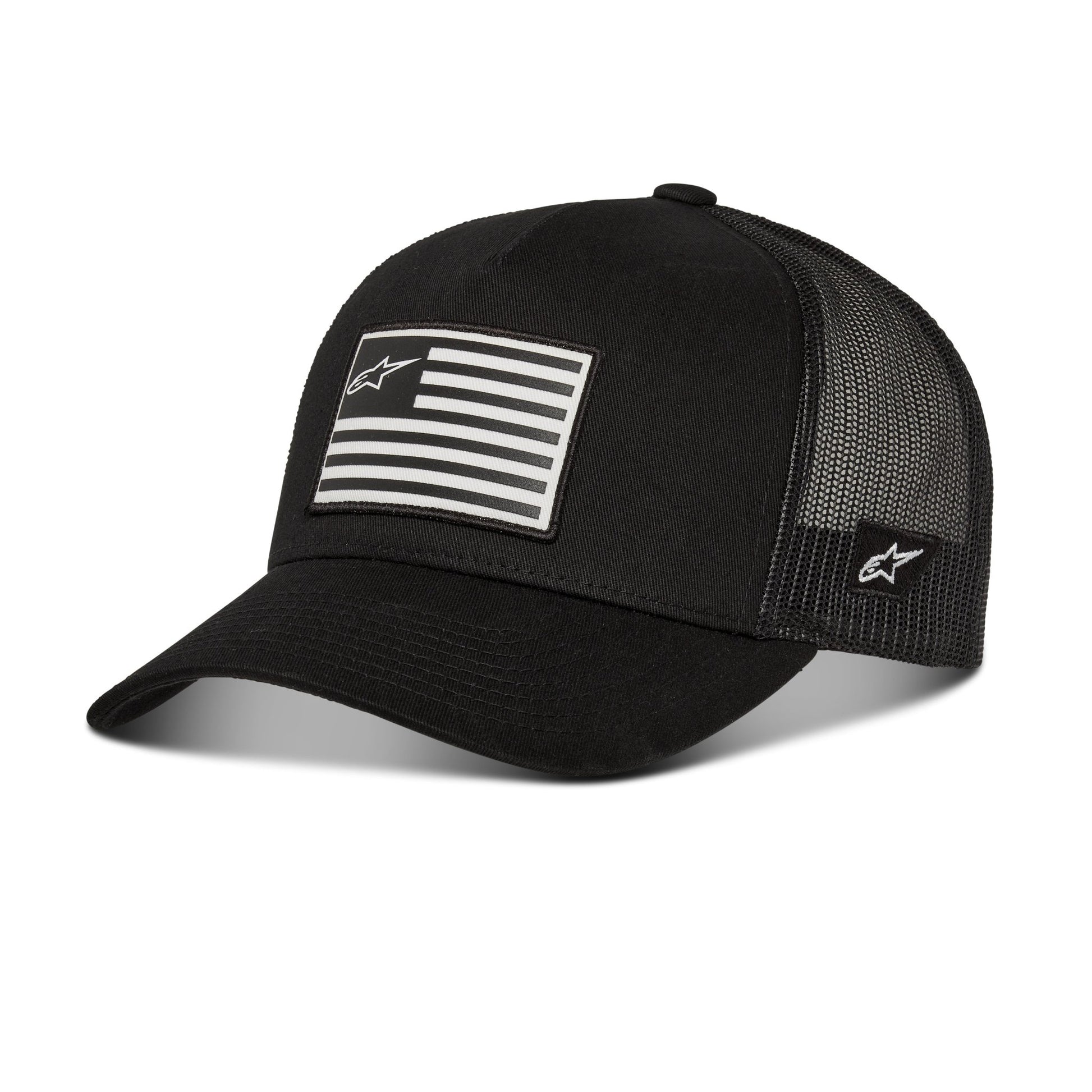 Alpinestars Flag Snapback Hat Black/Black O/S 1211-81013-1010-OS - Kelly Motorsports