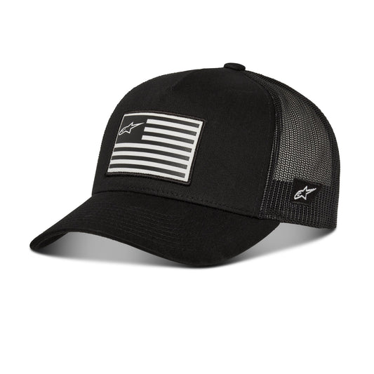 Alpinestars Flag Snapback Hat Black/Black O/S 1211-81013-1010-OS - Kelly Motorsports