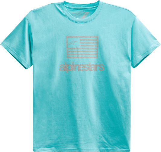Alpinestars Flag T-Shirt - Light Aqua Large - 1213726207206L - Kelly Motorsports