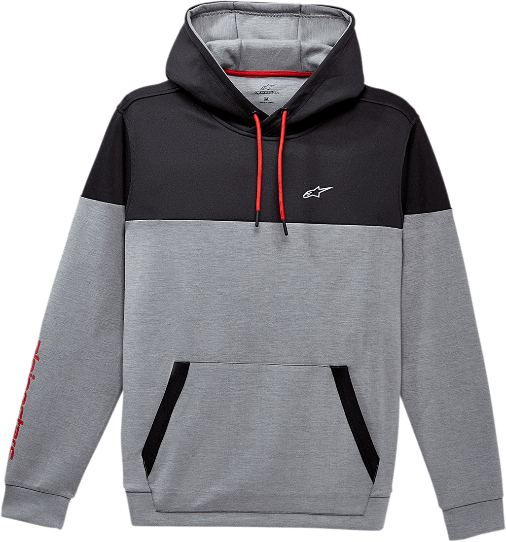 Alpinestars Focus Pullover Hoodie Heather Gray 2XL - Comfortable Cotton-Poly Blend with Logo Graphics - Kelly Motorsports