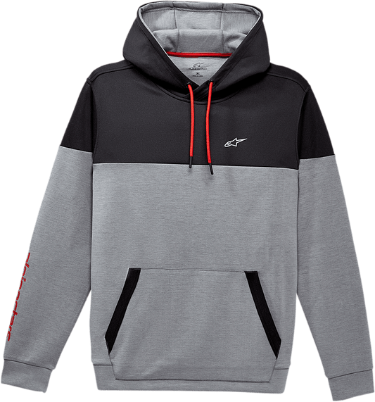 Alpinestars Focus Pullover Hoodie Heather Gray 2XL - Comfortable Cotton-Poly Blend with Logo Graphics - Kelly Motorsports