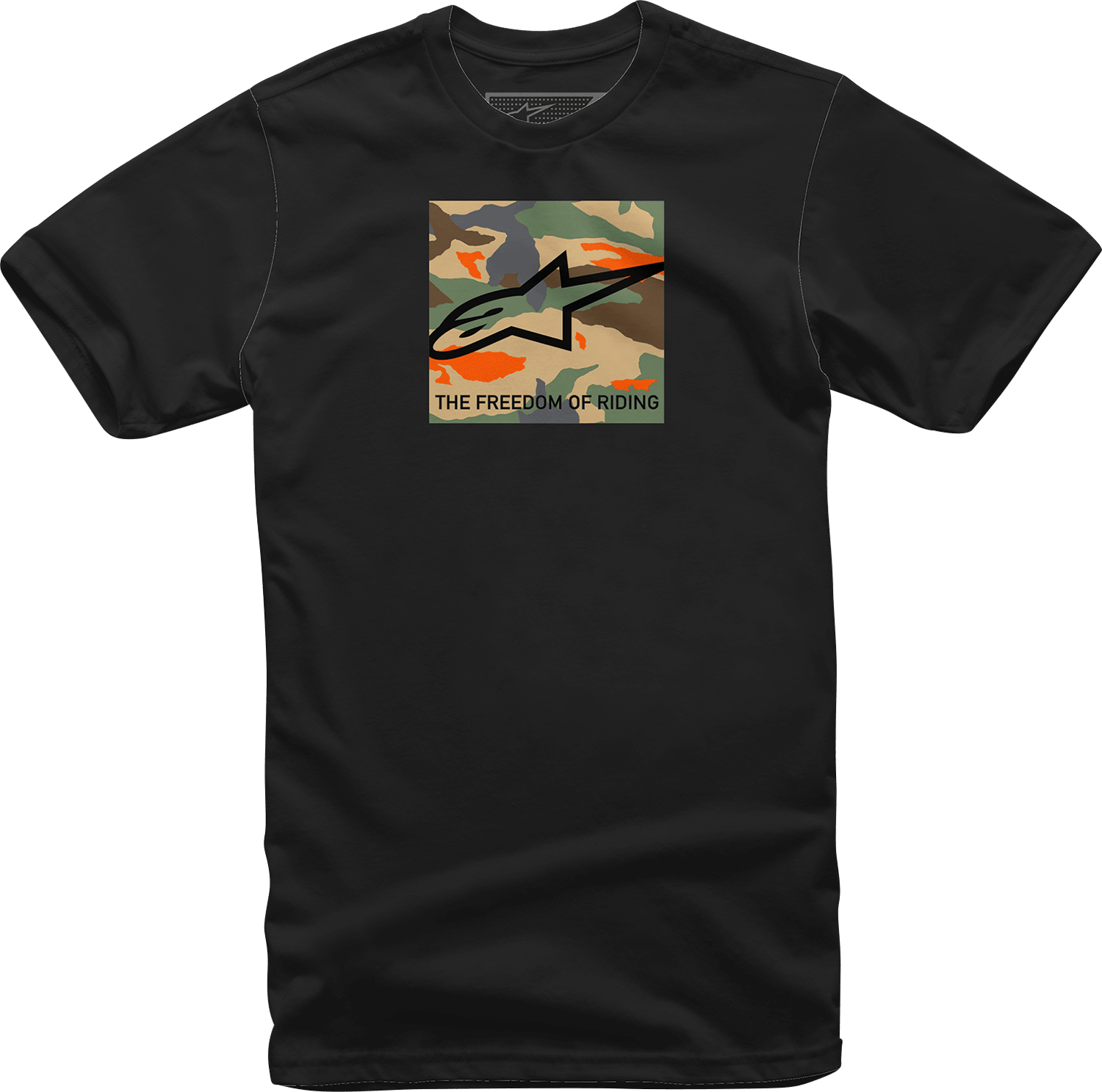 Alpinestars Free Camo T-Shirt - Black, XL - 1232-72220-10XL - Kelly Motorsports
